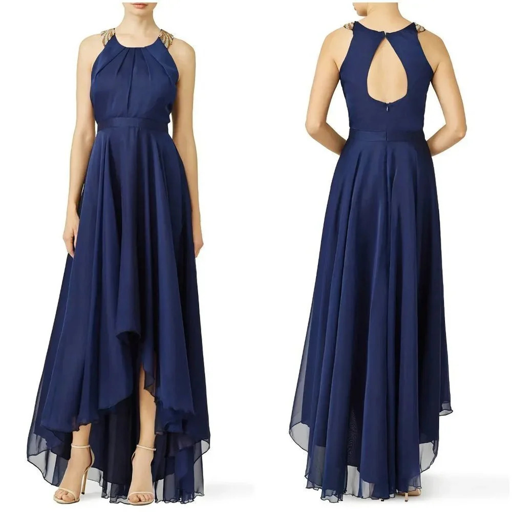 Allison Parris Navy Blue Midnight Moon Formal Gown $550